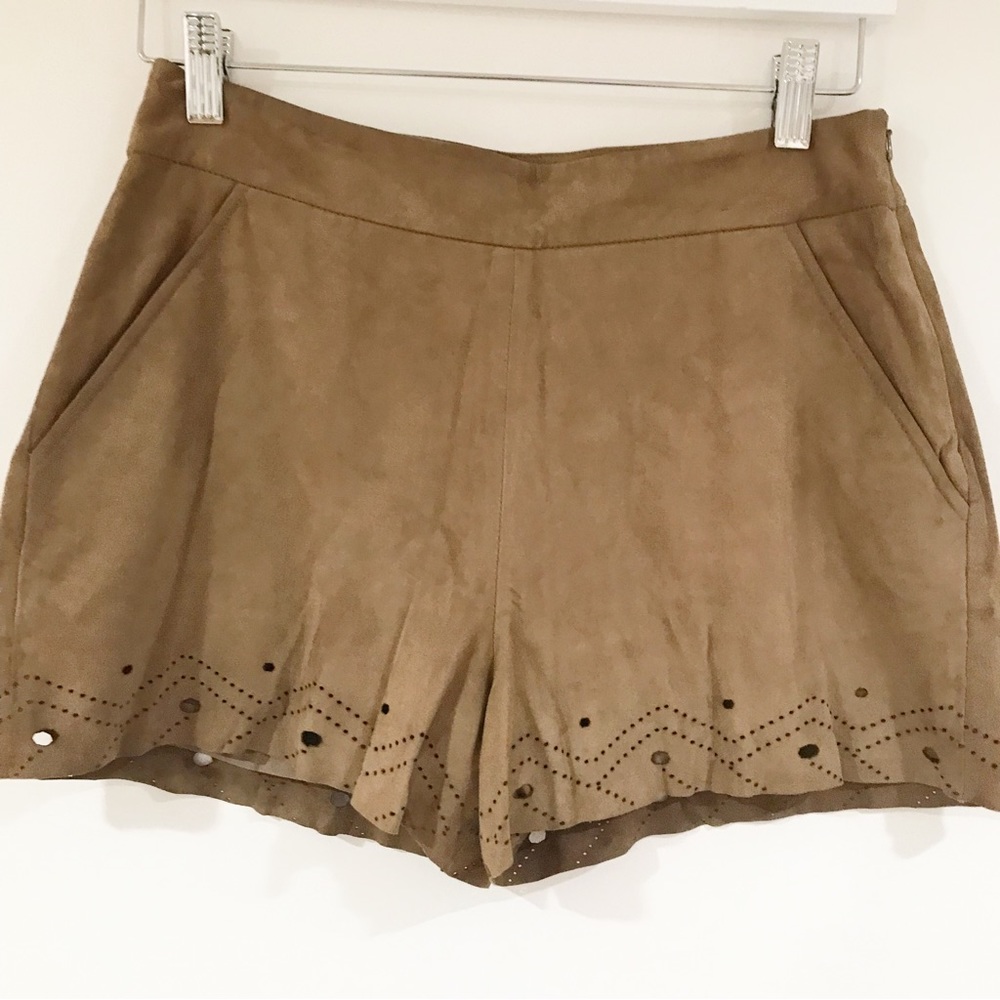 Comptoir Des Cotonniers Fudge Suede Shorts. FR 38.